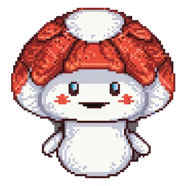 Super Mario red and white mushroom power up sticker