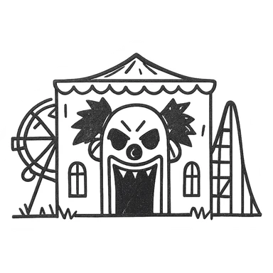 Creepy lunapark sticker