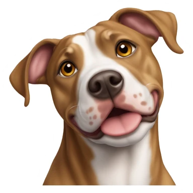 catahoula pitbull mix brown fawn and white sticker