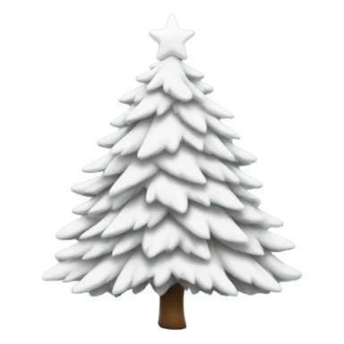 White Christmas tree sticker