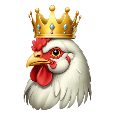 Rooster With A Crown sticker