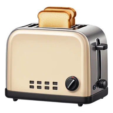 A simple 8-bit pixel art emoji of a toaster with a blocky, retro style, limited colors, and visible square pixels. sticker