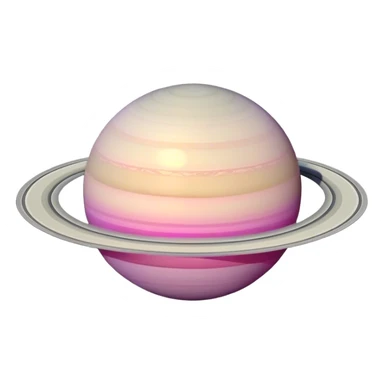 Saturn in silver color rosa sticker