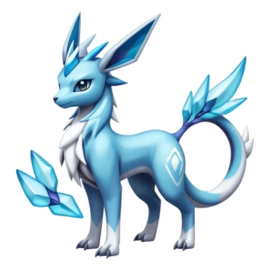 dialga-suicune-Glaceon-hybrid, full body sticker