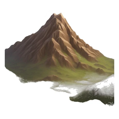 brown spiraling mountain sticker