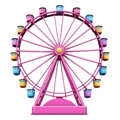 mix pink theme park Ferris wheel sticker