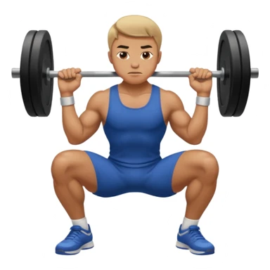 man doing squat sticker