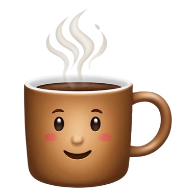 a steaming mug of coffee sticker