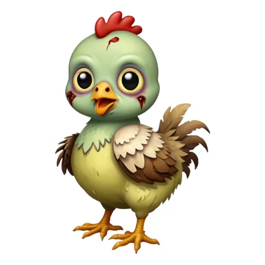 baby zombie on a chicken sticker