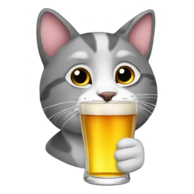Cat-with-a-beer sticker