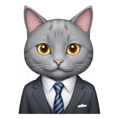 Stockbroker cat sticker
