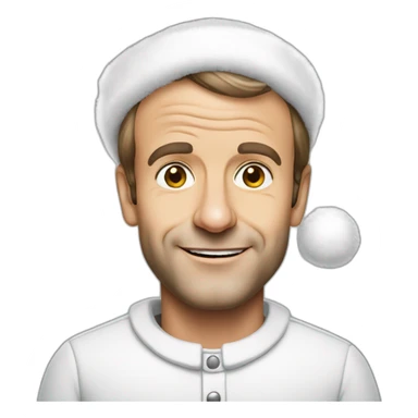 Emmanuel Macron in a Santa Claus disguise sticker