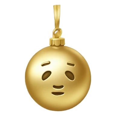 A metallic Christmas gold ornament sticker