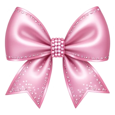 light pink sparkling bow sticker