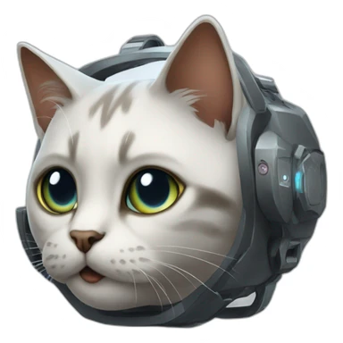Cat in bots sticker