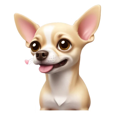 Chihuahua blowing hearts sticker