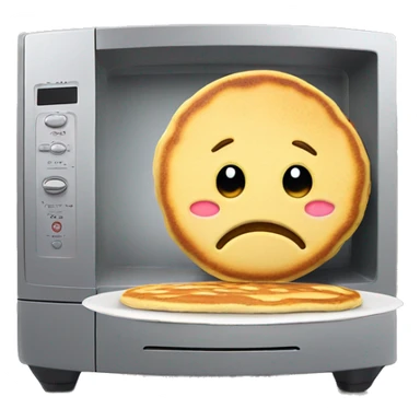 Sad pancakes left behind in a microwave  sticker