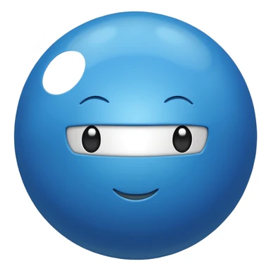 Blue Ball with MB written on it sticker