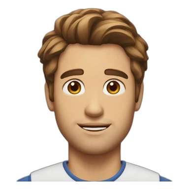 Handsome 30 year old man with brown hair sticker