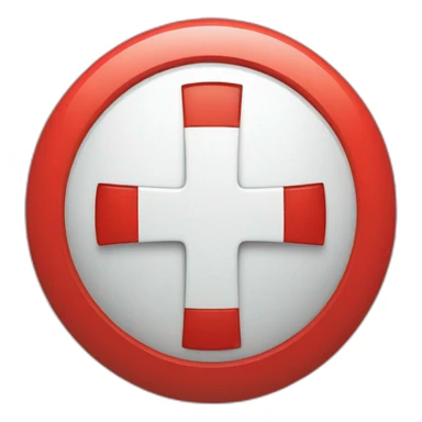 Red cross logo logistics sticker