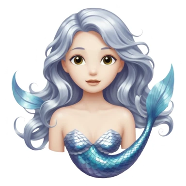 Lunar mermaid with more details sticker