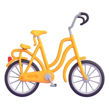 A 3D emoji of a bicycle sticker