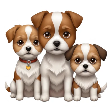 two dogs sitting next to each other: one jack rassel, one shizu sticker