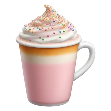 Light pink pumpkin latte with Multicolored Sprinkling sticker