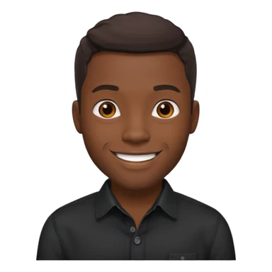 Handsome black man in a black button up shirt  sticker