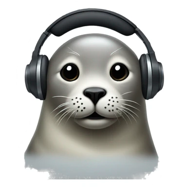 Seal wearing headphones sticker