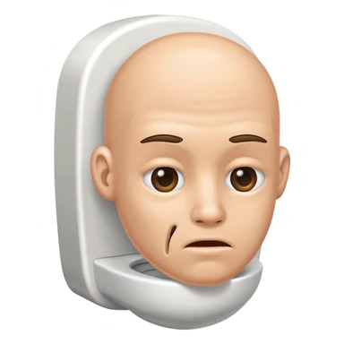 human head in a toilet or skibidi toilet sticker