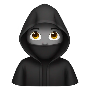 person with no face wearing blsck robe sticker