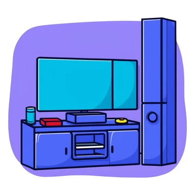 gaming room with RGB lights and gaming gear sticker