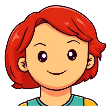 redhead girl smiling happily sticker