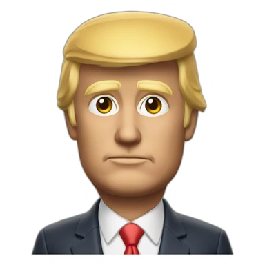 Donald Trump realiste buste sticker