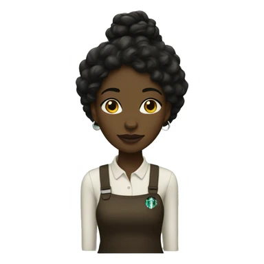Black girl with Starbucks  sticker
