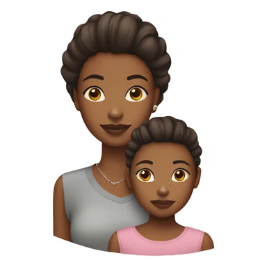 Black mother and teen daughter and yorkie  sticker