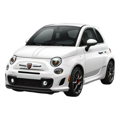 white abarth sticker