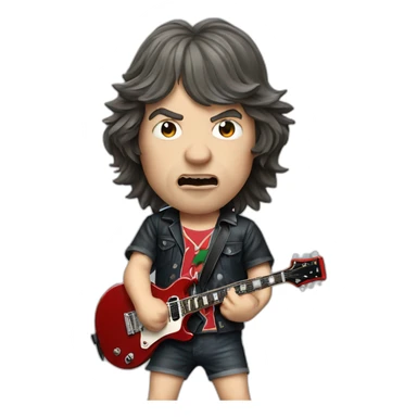 Acdc Angus Young short sticker