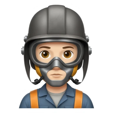 welder with welding mask sticker