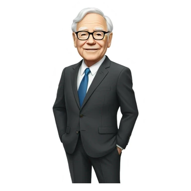 warren buffet in a suit full body sticker