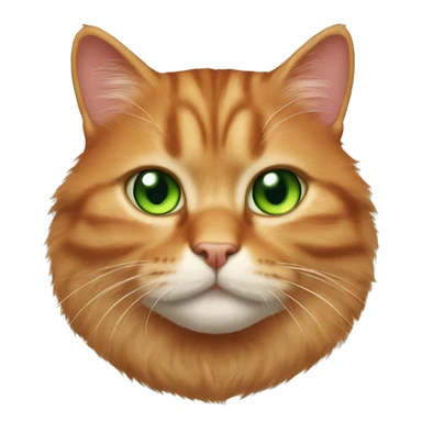 A red-haired British cat with green eyes sticker