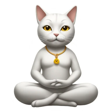 cat meditating sticker