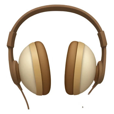 beige apple headphones with brown bows sticker