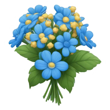 Blue flower bouquet sticker