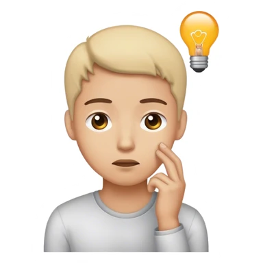 thinks about the answer sticker