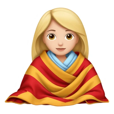 woman with blanket sticker