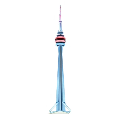 canada cn tower toronto night sticker
