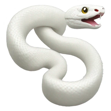 White snake coiled  sticker