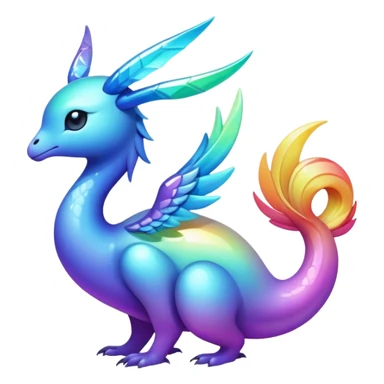 divine complex iridescent gradients aesthetic-scenery-Fakémon-creature sticker